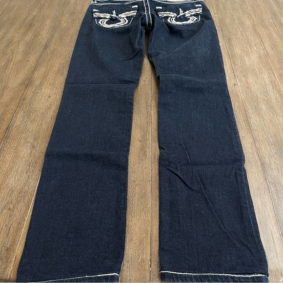 Big Star Jeans Maddie Skinny Slim Straight Leg Dark Wash Contrast Seam Women 25R - Picture 12 of 16